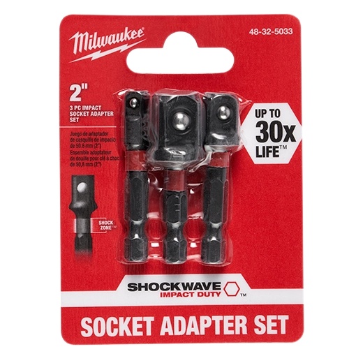 Picture of Milwaukee Electric Tool 48-32-5033 1/4" Hex Shockwave 3 Piece Socket